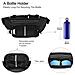 Esecuzione Cintura Con Porta Bottiglia Impermeabile Bum Bag In Bicicletta Del Sacchetto Della Vita Jogging Belt Dog Walking Borsa Per Vacanze Viaggio Camping Arrampicata Escursioni Esterna (nero)  - Foto miniatura 2