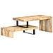 Set Tavolini Da Salotto 2 Pz In Legno Massello Di Mango - Foto miniatura 1