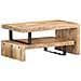 Set Tavolini Da Salotto 2 Pz In Legno Massello Di Mango - Foto miniatura 3