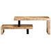Set Tavolini Da Salotto 2 Pz In Legno Massello Di Mango - Foto miniatura 4