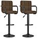 Sgabelli Da Bar 2 Pz Marroni In Tessuto - Foto miniatura 1