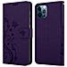 Cadorabo Custodia Compatibile Con Apple Iphone 12 / Iphone 12 Pro (6,1"" Zoll) In Lilla Scuro Fiore - Coperchio Protettivo In Design Floreale Con Chiusura Magnetica, Funzione Stand E Slot Per Carte - Foto miniatura 8