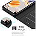 Custodia Compatibile Con Lg K61 In Nero Carbone - Coperchio Protettiva Con Chiusura Magnetica, Funzione Stand E Tasca Per Le Carte - Foto miniatura 4