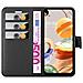Custodia Compatibile Con Lg K61 In Nero Carbone - Coperchio Protettiva Con Chiusura Magnetica, Funzione Stand E Tasca Per Le Carte - Foto miniatura 5