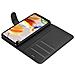 Custodia Compatibile Con Lg K61 In Nero Carbone - Coperchio Protettiva Con Chiusura Magnetica, Funzione Stand E Tasca Per Le Carte - Foto miniatura 8