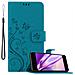 Cadorabo Custodia Compatibile Con Apple Iphone 7 / 7s / 8 / Se 2020 In Blu Fiore - Coperchio Protettivo In Design Floreale Con Chiusura Magnetica, Funzione Stand E Slot Per Carte - Foto miniatura 1