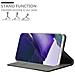 Custodia Compatibile Con Samsung Galaxy Note 20 Ultra In Grigio Nero - Coperchio Protettiva Con Chiusura Magnetica, Funzione Stand E Tasca Per Le Carte - Foto miniatura 3