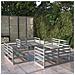 Set Divani Da Giardino 8 Pz Grigio In Legno Massello Di Pino - Foto miniatura 1
