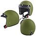 Casco Moto Jet Omologato Scooter Ece 22-05 Verde Opaco Custom Militare Taglia M - Foto miniatura 10
