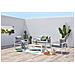 Salotto Da Giardino Basso 4 Posti In Alluminio Bianco Maringo - Foto miniatura 7