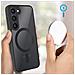 Cover Magsafe Per Samsung S23 Retro Rigido Bordo In Silicone Nera - Foto miniatura 4