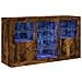 Credenza Con Luci Led Rovere Fumo 123x37x67 Cm - Foto miniatura 2