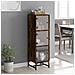 Credenza Con Ante In Vetro Rovere Fumo 35x37x120 Cm - Foto miniatura 2