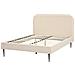 Letto Bouclé Flayat 140 X 200 Cm Beige Chiaro - Foto miniatura 3