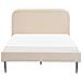 Letto Bouclé Flayat 140 X 200 Cm Beige Chiaro - Foto miniatura 4
