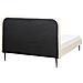 Letto Bouclé Flayat 140 X 200 Cm Beige Chiaro - Foto miniatura 5