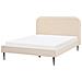 Letto Bouclé Flayat 140 X 200 Cm Beige Chiaro - Foto miniatura 8