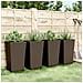 Fioriere Da Giardino 4 Pz Marrone 32,5x32,5x57 Cm In Pp - Foto miniatura 2