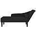 Sdraio Con Cuscini Nero In Tessuto - Foto miniatura 3