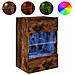 Mobili TV a Parete con Luci LED 2pz Rovere Fumo 40x30x60,5 cm - Foto miniatura 2