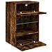 Mobili TV a Parete con Luci LED 2pz Rovere Fumo 40x30x60,5 cm - Foto miniatura 5