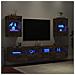 Mobili TV a Parete con Luci LED 2pz Rovere Fumo 40x30x60,5 cm - Foto miniatura 9
