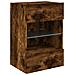 Mobili TV a Parete con Luci LED 2pz Rovere Fumo 40x30x60,5 cm - Foto miniatura 10