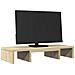 Supporto Monitor Regolabile Rovere 60x24x10,5 Cm In Truciolato - Foto miniatura 3