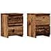 Comodini 2 Pz Legno Antico 30x30x40 Cm In Legno Multistrato - Foto miniatura 1