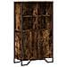 Credenza Rovere Fumo 79,5x35,5x137,5 Cm In Legno Multistrato - Foto miniatura 2
