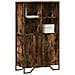 Credenza Rovere Fumo 79,5x35,5x137,5 Cm In Legno Multistrato - Foto miniatura 1