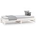 Dormeuse Estraibile Bianca 2x (90x200) Cm Legno Massello Di Pino - Foto miniatura 4