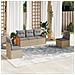 Lusso Casadino -  Set Divano Da Giardino 5 Pz Con Cuscini Beige In Polyrattan - Foto miniatura 3