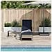 Lettino Prendisole Grigio PE Rattan 157 x 55 x 92 cm Pieghevole - Foto miniatura 3