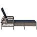 Lettino Prendisole Grigio PE Rattan 157 x 55 x 92 cm Pieghevole - Foto miniatura 7