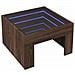 Tavolino da Salotto con LED Infinity Rovere Marrone 50x50x30 cm - Foto miniatura 3