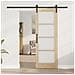 Porta Scorrevole con Set Hardware 'ORKDAL'Legno Massello e Vetro - Foto miniatura 3