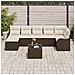 Set Divano da Giardino 8 pcs Marrone e bianco Poly Rattan - Foto miniatura 3