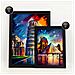 Set Di 6 Stampe Arancione In Stile Dipinto A Olio. Illustrazioni Di Monumenti E Città In Stile Fotografico A Colori. A3 & A4 Cornice Nera - Foto miniatura 2