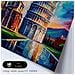 Set Di 6 Stampe Arancione In Stile Dipinto A Olio. Illustrazioni Di Monumenti E Città In Stile Fotografico A Colori. A3 & A4 Cornice Nera - Foto miniatura 3