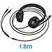 Cuffie Audio Cablate Jack 3.5mm Con Microfono Anti-rumore Orientabile, Nero - Foto miniatura 5