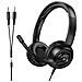 Cuffie Audio Cablate Jack 3.5mm Con Microfono Anti-rumore Orientabile, Nero - Foto miniatura 1