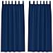 Tende con tende 2 pcs Blu scuro Poliestere - Foto miniatura 1