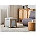 Pouf Contenitore Edland Tessuto 45 Cm 43 Cm Grigio Chiaro - Foto miniatura 1