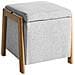 Pouf Contenitore Edland Tessuto 45 Cm 43 Cm Grigio Chiaro - Foto miniatura 2