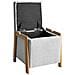 Pouf Contenitore Edland Tessuto 45 Cm 43 Cm Grigio Chiaro - Foto miniatura 3