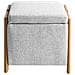 Pouf Contenitore Edland Tessuto 45 Cm 43 Cm Grigio Chiaro - Foto miniatura 4