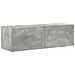 Set mobile TV 4 pcs Grigio cemento Legno multistrato - Foto miniatura 7