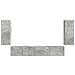 Set mobile TV 4 pcs Grigio cemento Legno multistrato - Foto miniatura 8