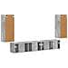 Set mobile TV 4 pcs Grigio cemento Legno multistrato - Foto miniatura 9